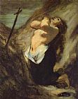 Mary Magdalene in the Desert Honore Daumier by Unknown Artist